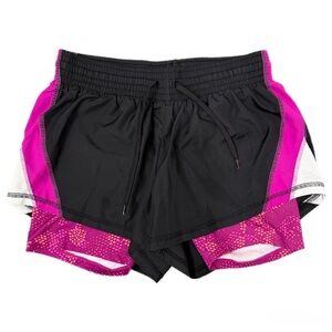 Champion Women's Black and Pink Athletic Shorts